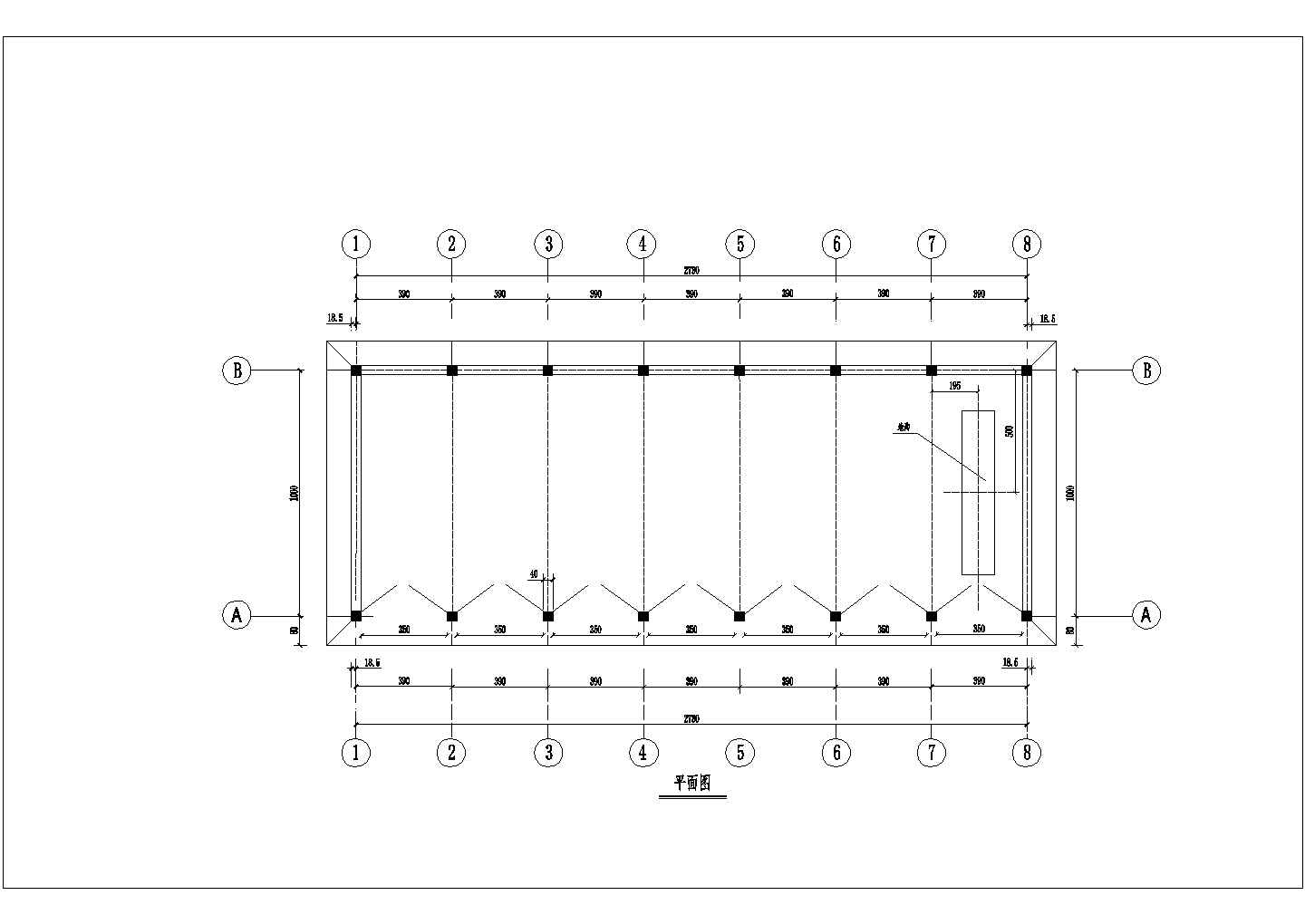 [施工图]某公路段车库结构设计图