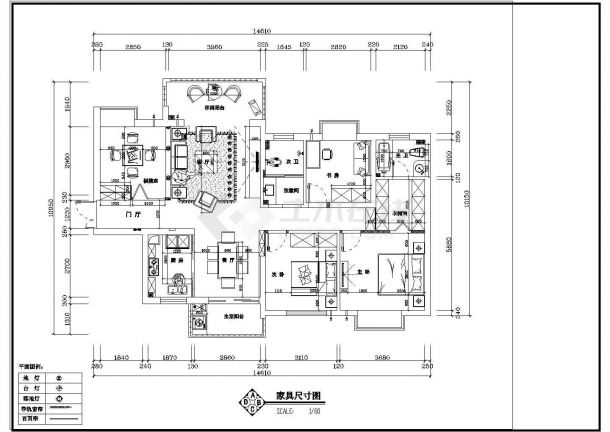上海城欧式装修设计全套施工图（效果图）-图一