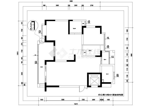 某高档小区住宅家装设计图（含效果图）-图一