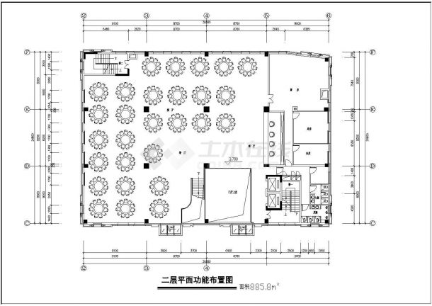 【广州】某七层酒店建筑设计图，地下一层-图二