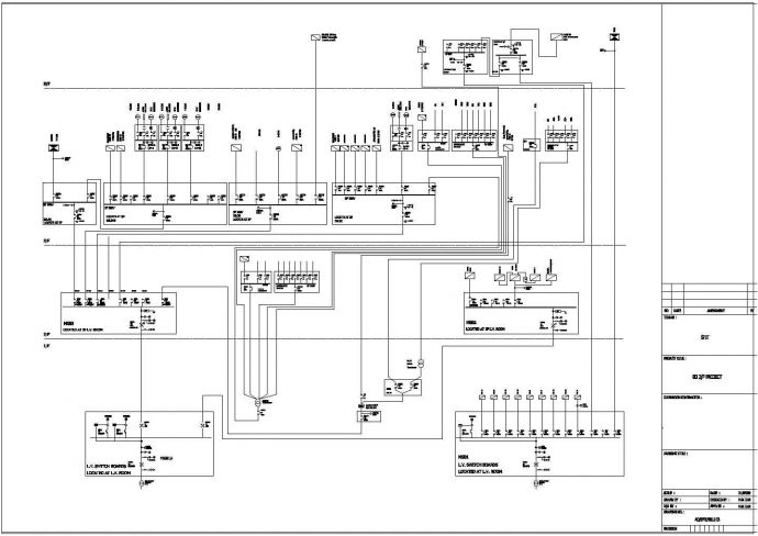 某单层厂房低压电网布局设计cad图纸_图1