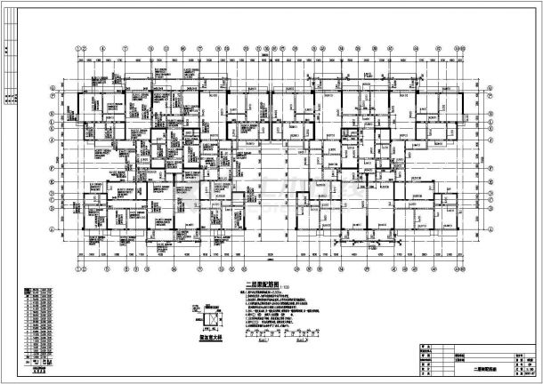 金海商城18层高层住宅建筑结构设计施工图-图二
