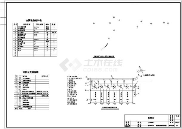 【深圳】某柴油发电机房七氟丙烷灭火设计施工图（含计算式）-图二