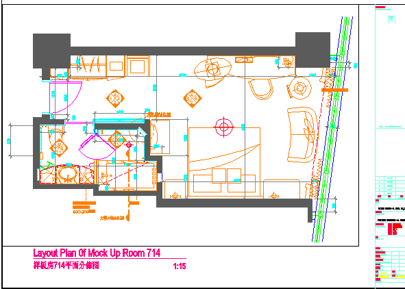 香格里拉酒店标准样板房设计施工图_图1