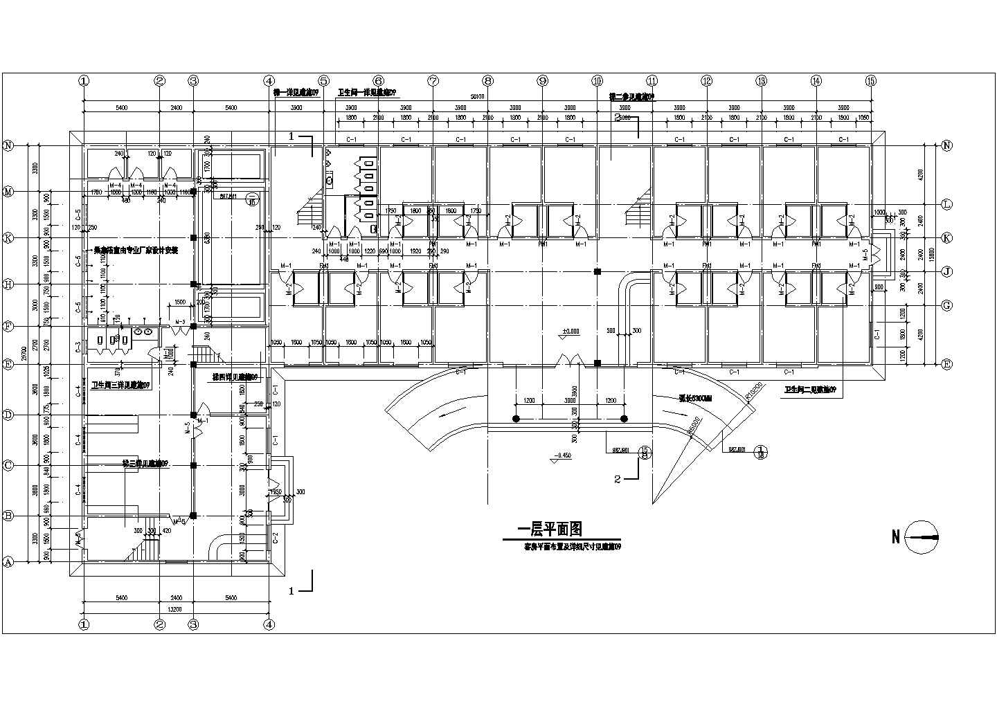 某地三层商务宾馆建筑设计详细施工图