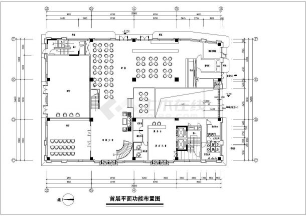 【广州】某酒店多层楼建筑设计平面图纸-图一