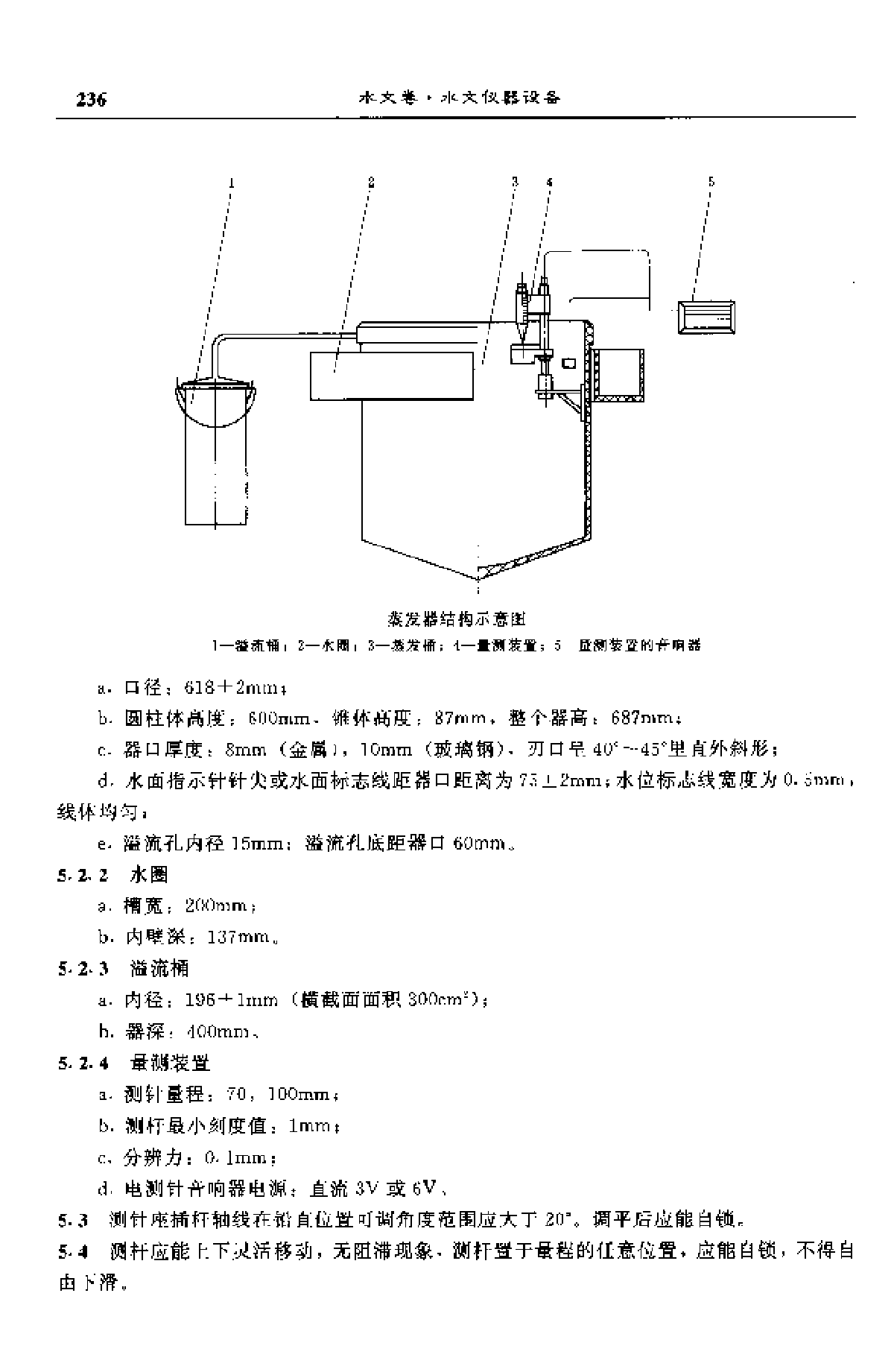 GBT 11829-1989 E601型系列水面蒸发器-图二