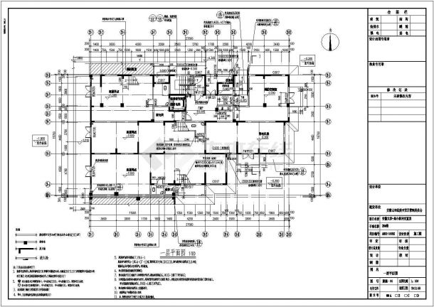 安徽某村十一层安置房全套建筑施工图（总建筑面积4219平方米））-图二