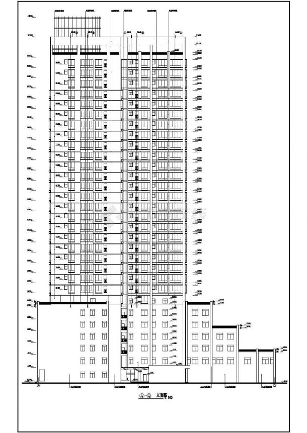 某地高层国际大厦建筑设计详细方案图-图二