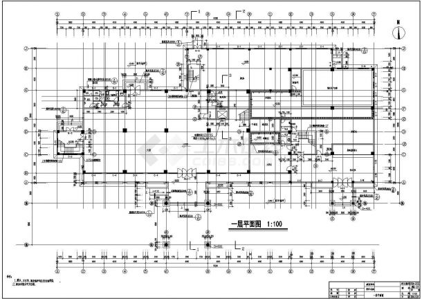 【溧阳】六层框架结构酒店建筑设计施工图-图一
