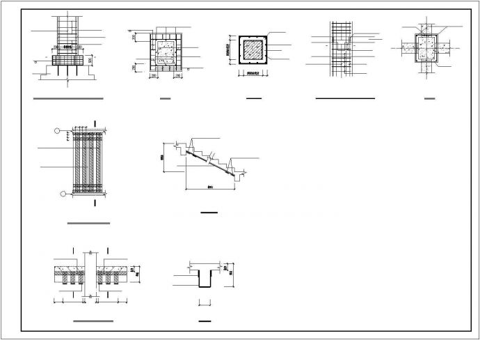 砖混结构楼梯加固节点构造详图_图1