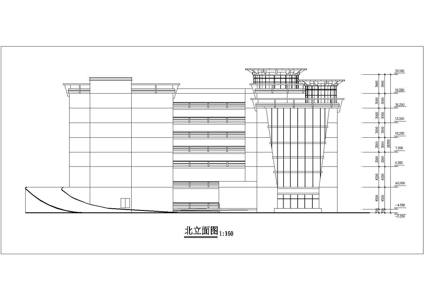 某汽车城多层建筑楼方案设计（含效果图）