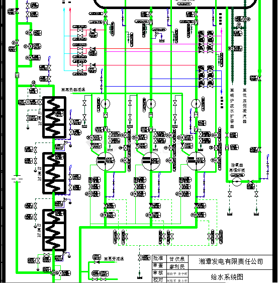 600wm火电站热机系统设计cad图纸-图二