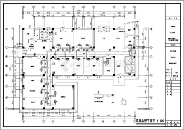 某化工集团医疗综合楼空调设计cad图纸-图二