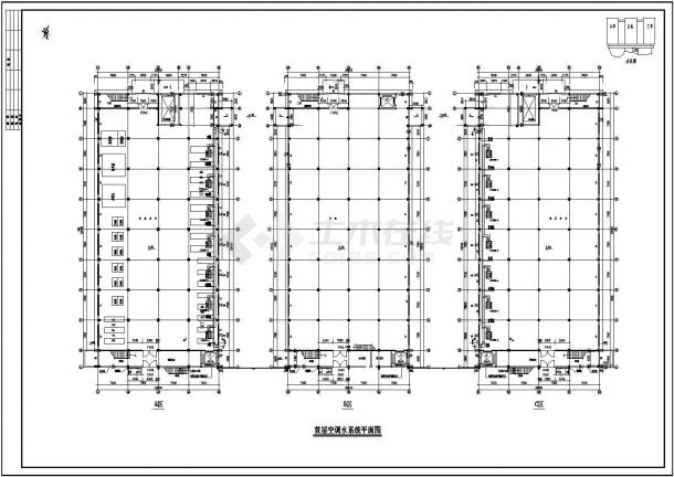 某综合楼空调设计cad图纸（空调水系统图）-图二