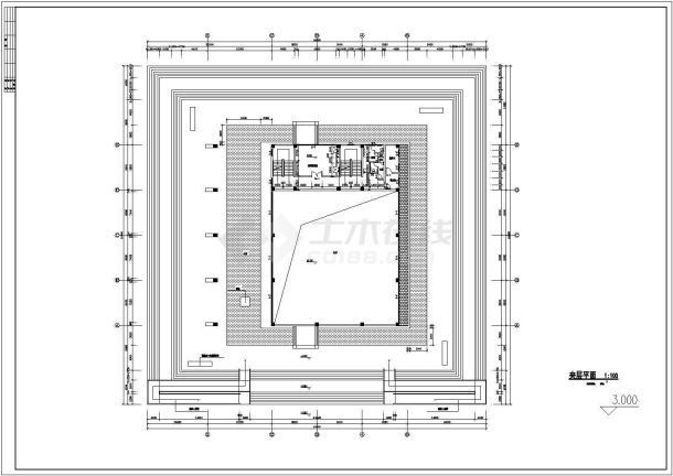 某地三层博物馆建筑设计详细施工图-图一