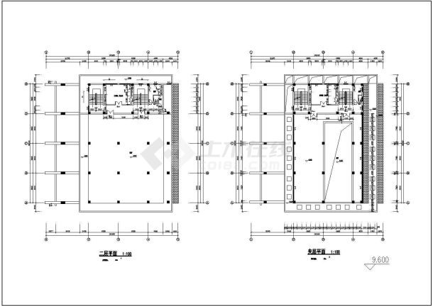 某地三层博物馆建筑设计详细施工图-图二