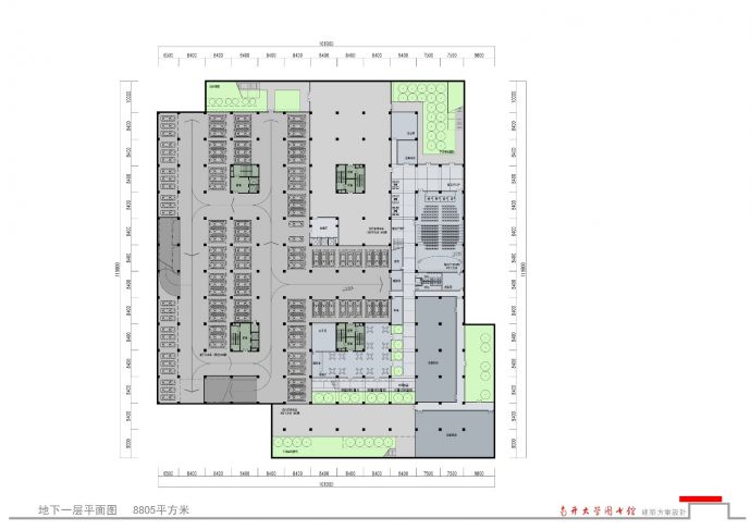 [天津]现代风格8层大学图书馆建筑设计方案文本_图1