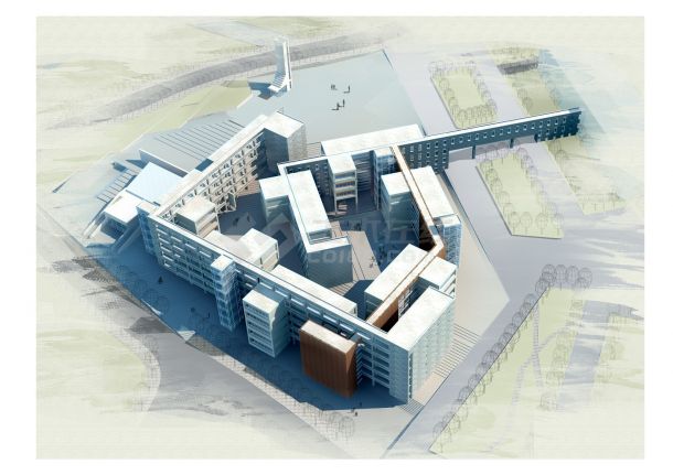 [重庆]某大学虎溪校区综合楼建筑设计方案文本（A1、A3）-图二