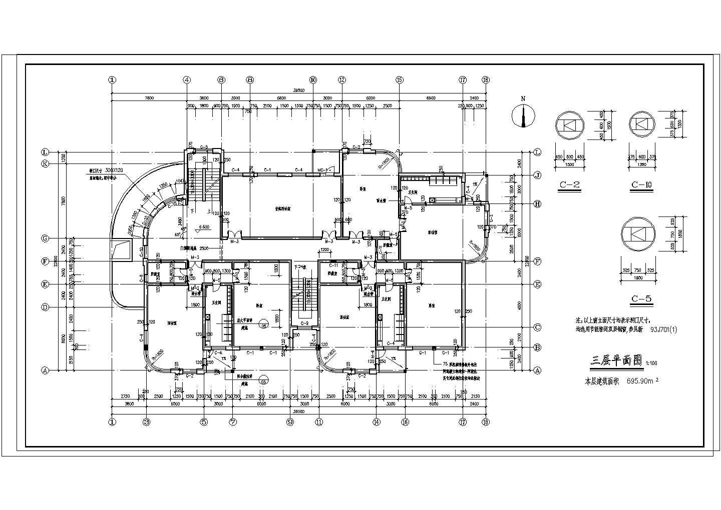 四层幼儿园建筑规划CAD布置图