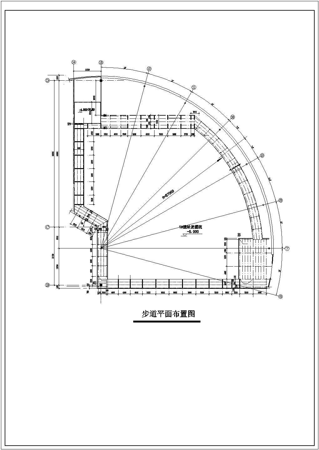 人行道结构平面图（施工图)