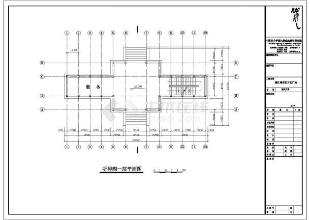 【瑞安】万松广场景观建筑设计施工图-图一