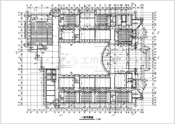 某中学五层教学楼建筑设计全套施工图-图二