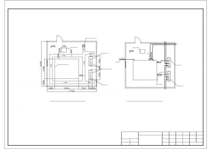 【日照市】小区热力站设计cad图纸，共4张_图1
