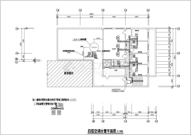 某地上四层酒店空调施工图纸（共10张图纸）-图一