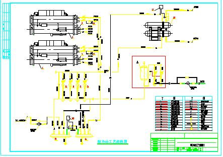 某制冷机房设计cad图纸（含设计说明，共6张）_图1