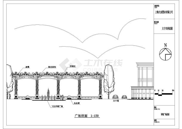 【上海】大宁四季家园景观环境全套投标方案及施工图-图一