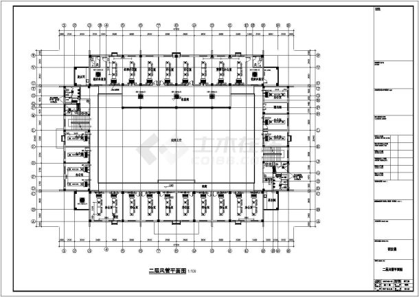 【河南】某2700平三层研发楼空调设计cad图纸-图二