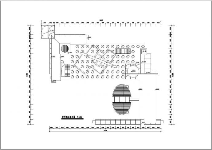 某地小高层会所建筑设计CAD参考图_图1