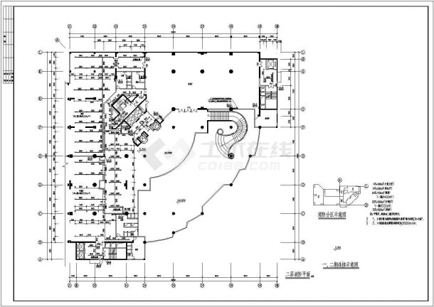 某地区高层酒店消防设计CAD平面布置参考图-图二
