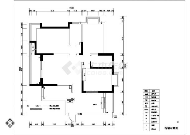 现代简约三居室装修施工图（含效果）-图二
