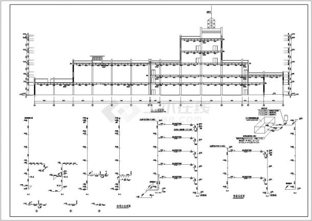 工厂给排水和消防系统规划CAD布置图-图二