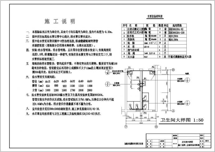 【浙江】一小型办公楼给排水设计施工图_图1