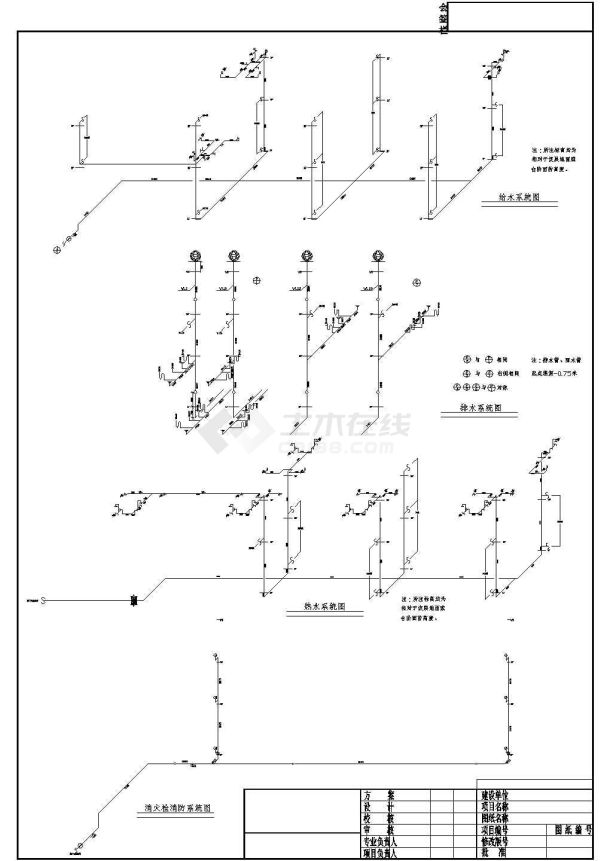 某招待所给排水及消防设计施工图-图一