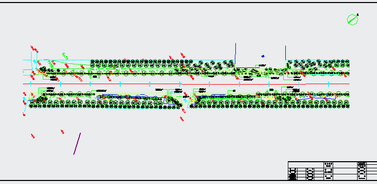城市道路绿化工程施工图设计，共11张图纸