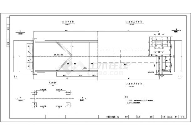 70m跨径预应力系杆钢管拱桥设计图（40张）-图二