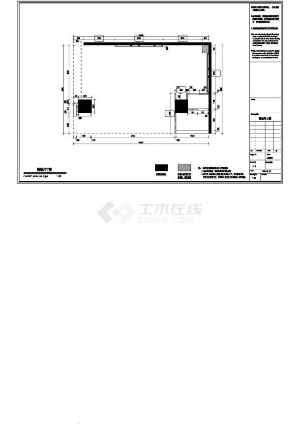 张家港服装店室内装修CAD施工图（含效果图）-图二