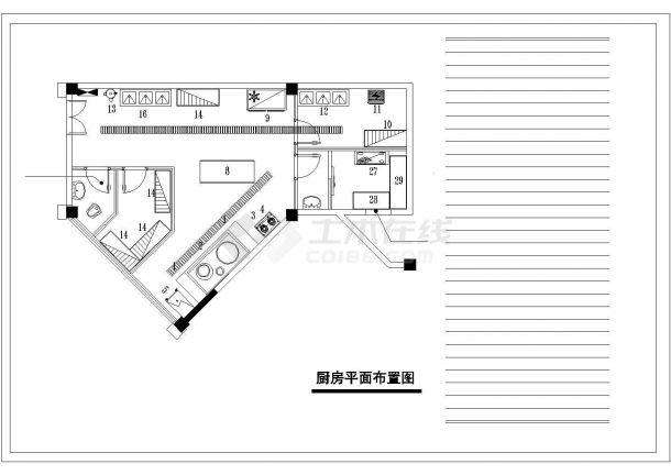 【江西】某现代省级示范幼儿园装修设计施工图（含效果图）-图一