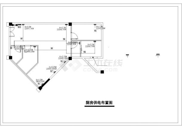 【江西】某现代省级示范幼儿园装修设计施工图（含效果图）-图二