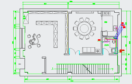成熟社区现代风格会所室内装修施工图（含效果）-图二