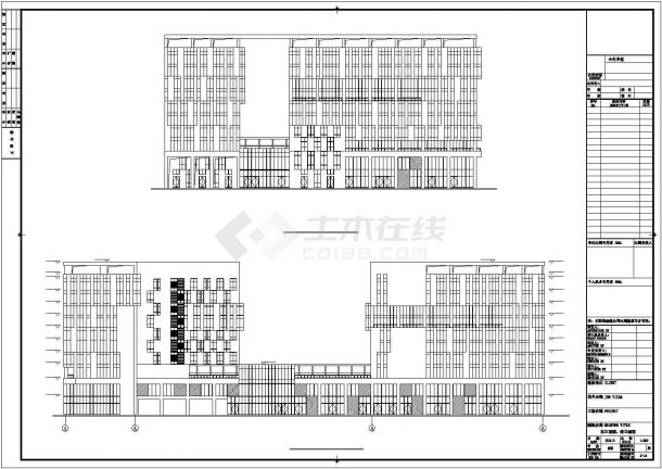【江苏】10层现代风格商业楼建筑设计施工图（含效果图）-图一