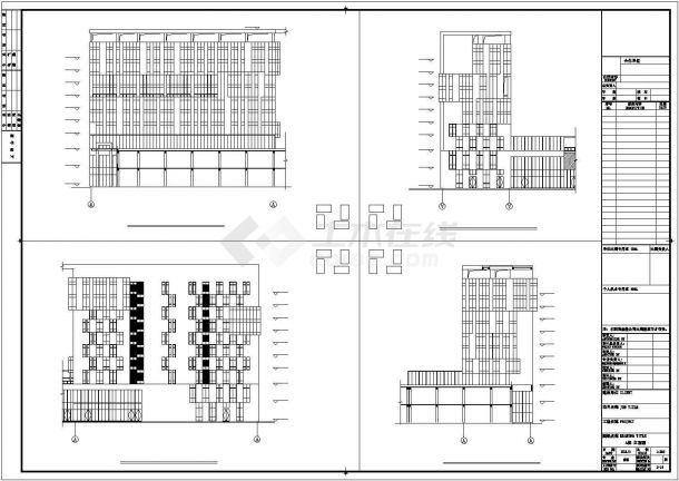 【江苏】10层现代风格商业楼建筑设计施工图（含效果图）-图二