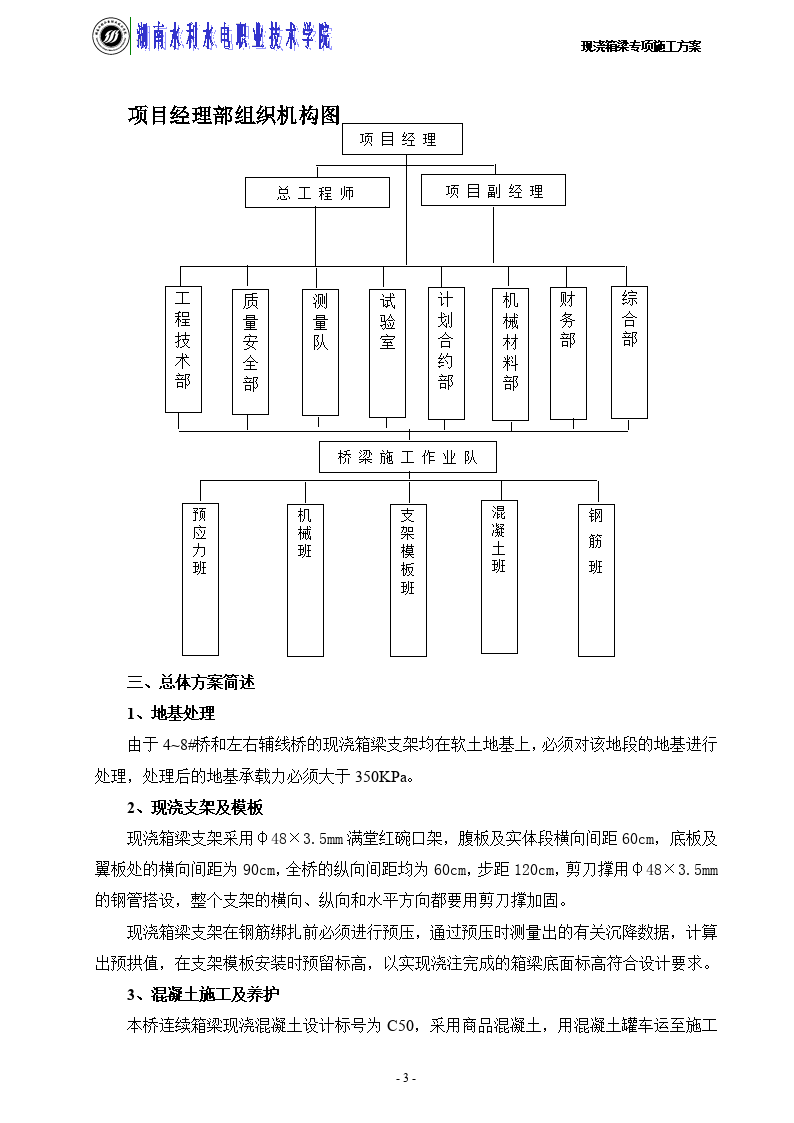 红桂路晒布路拓宽改造工程现浇箱梁专项施工方案