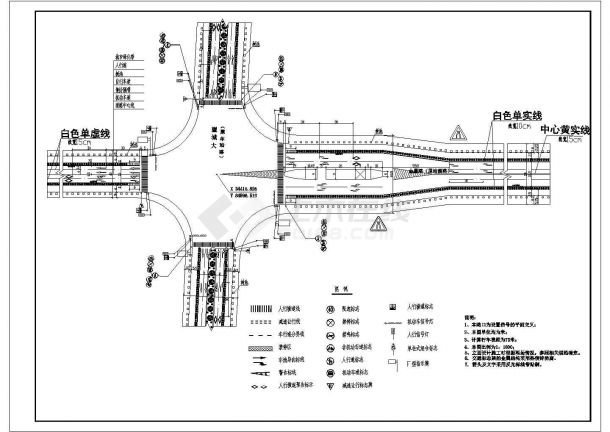 立交路口交通工程CAD平面布置参考图-图二