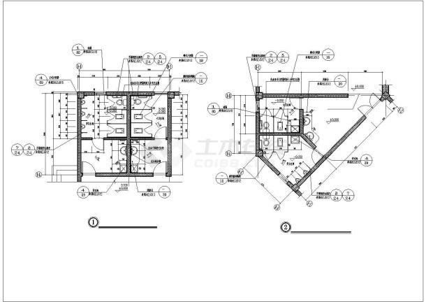 【武汉】长江边某豪华会所建筑设计详细图纸-图二