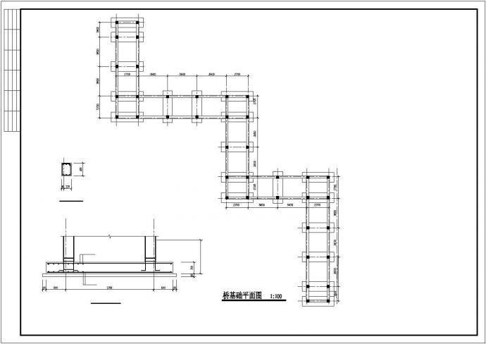 经典曲桥结构设计CAD布置图_图1